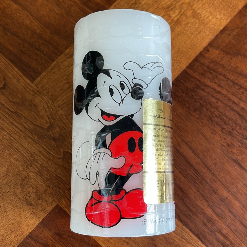 VINTAGE MICKEY MOUSE HALLMARK CANDLE - STILL SEALED IN CELLOPHANE - CLASSIC!!